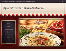 Tablet Screenshot of alfanospizza.com